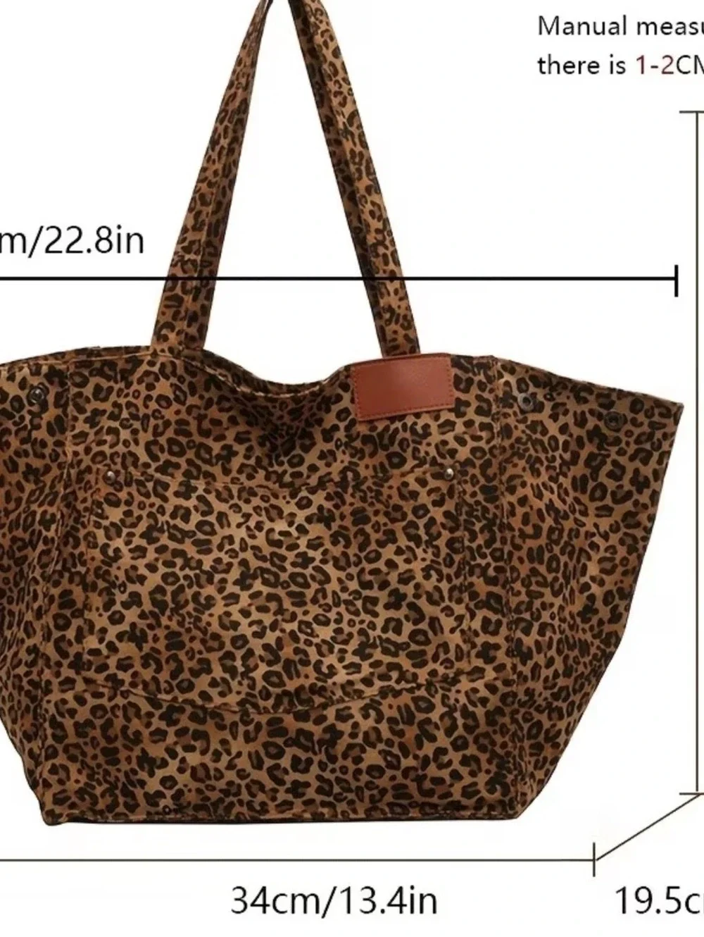 Leopard print tote bag